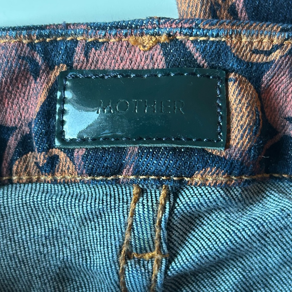🍒 MOTHER Women Skinny Jeans The Looker Unique Cherry Print Size 27 Super Cute! 🍒 - Picture 7 of 9
